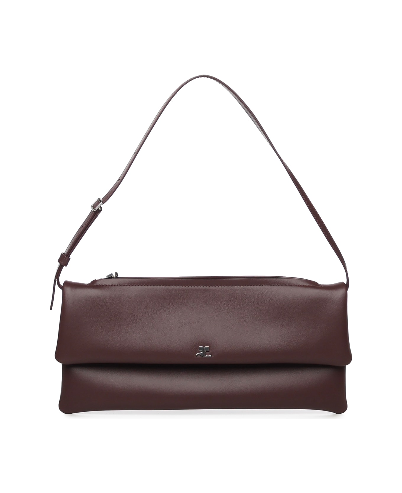 Courrèges Leather Cuff Clutch - BORDEAUX