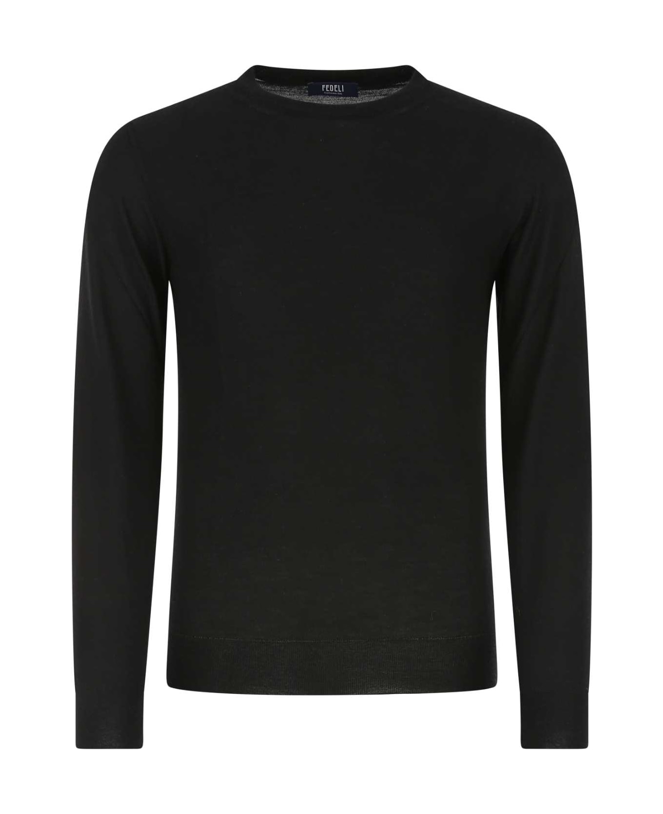 Fedeli Black Cashmere Blend Sweater - 9