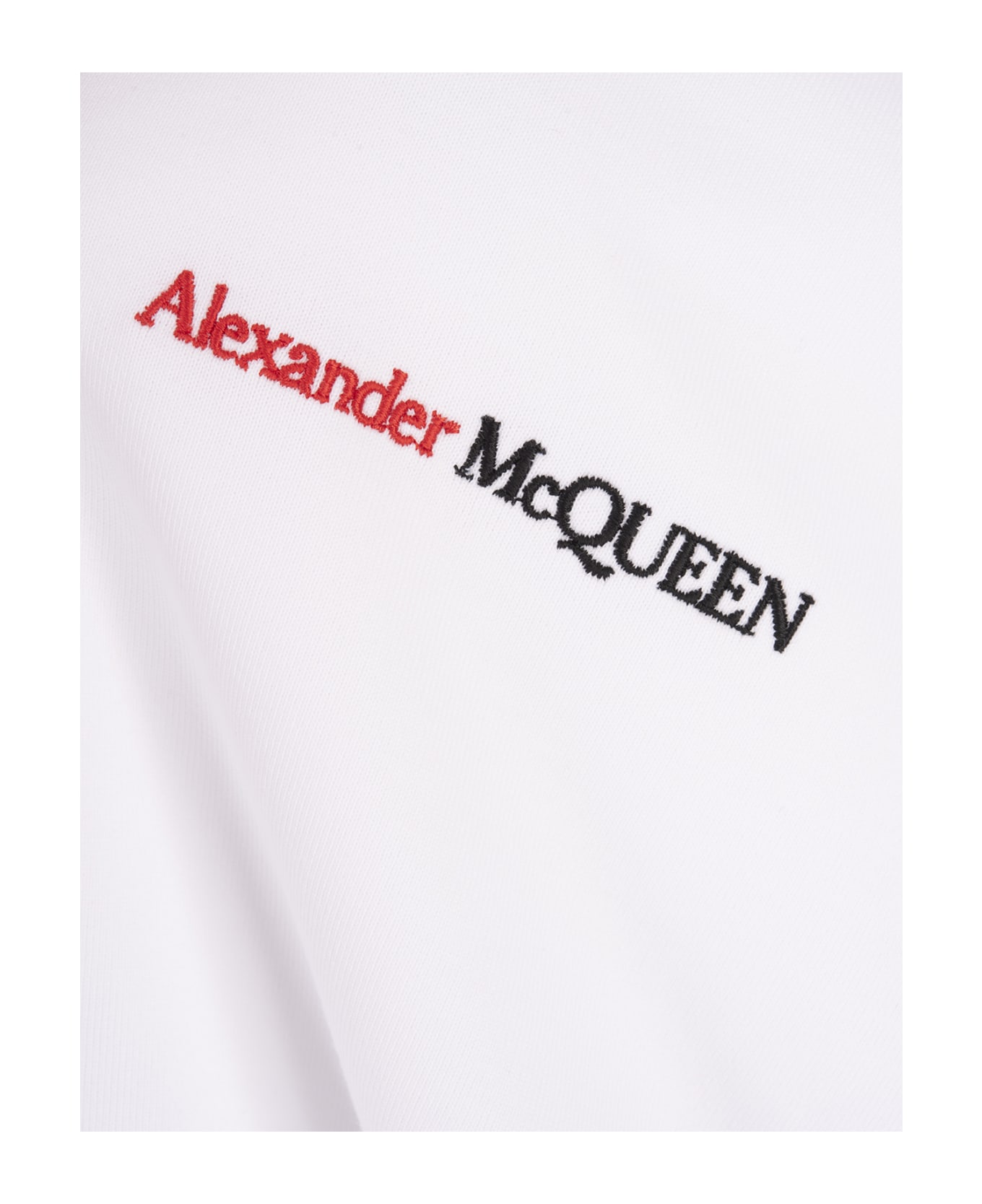 Alexander McQueen White T-shirt With Two-tone Logo - White シャツ