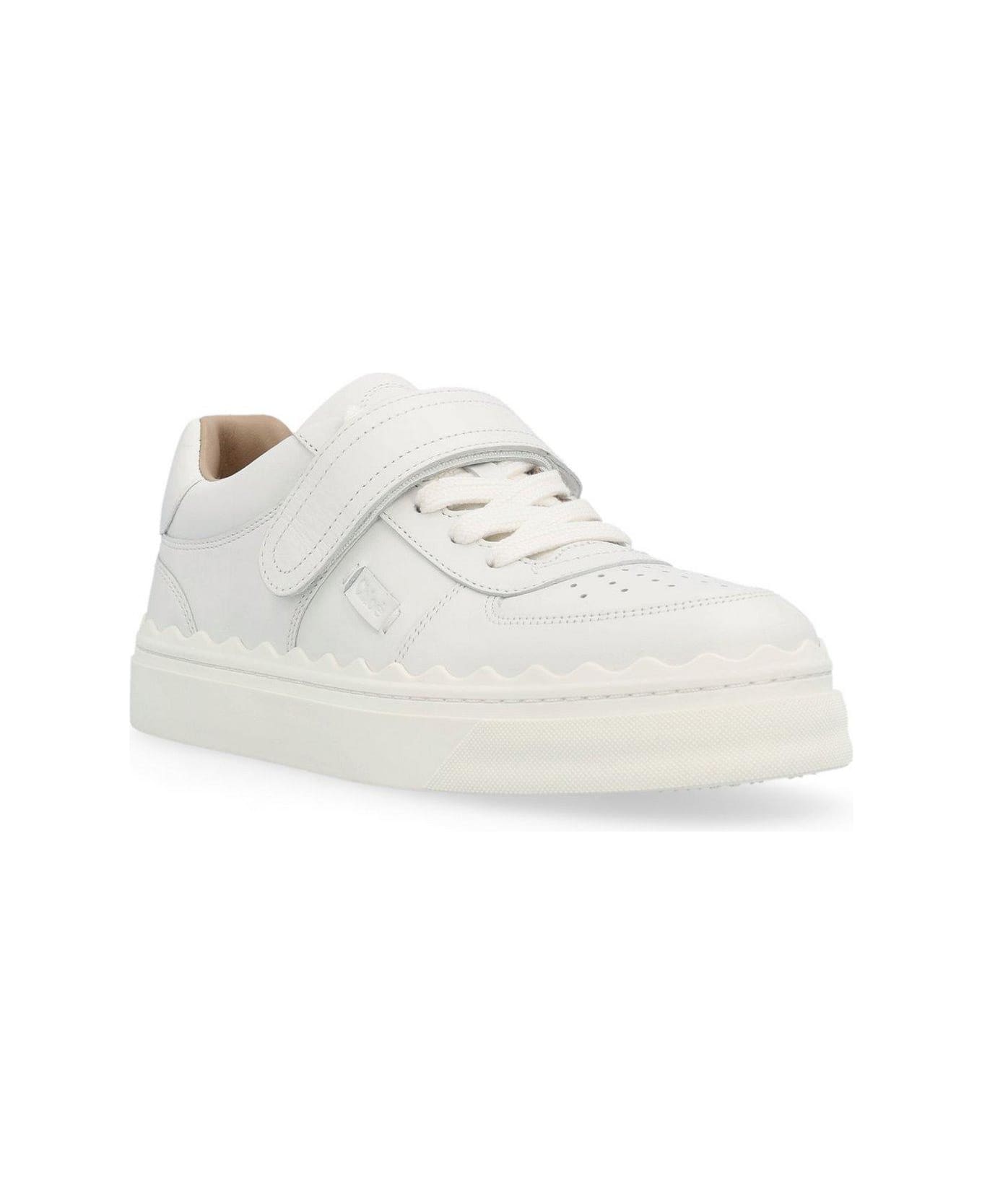 Chloé Lauren Lace-up Sneakers - White