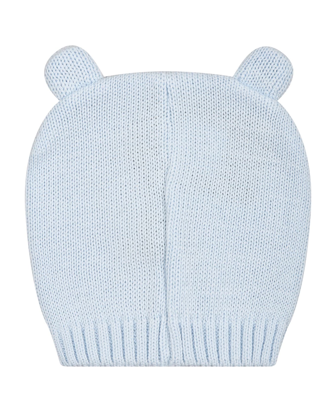 Little Bear Light Blue Hat For Baby Boy - Cielo