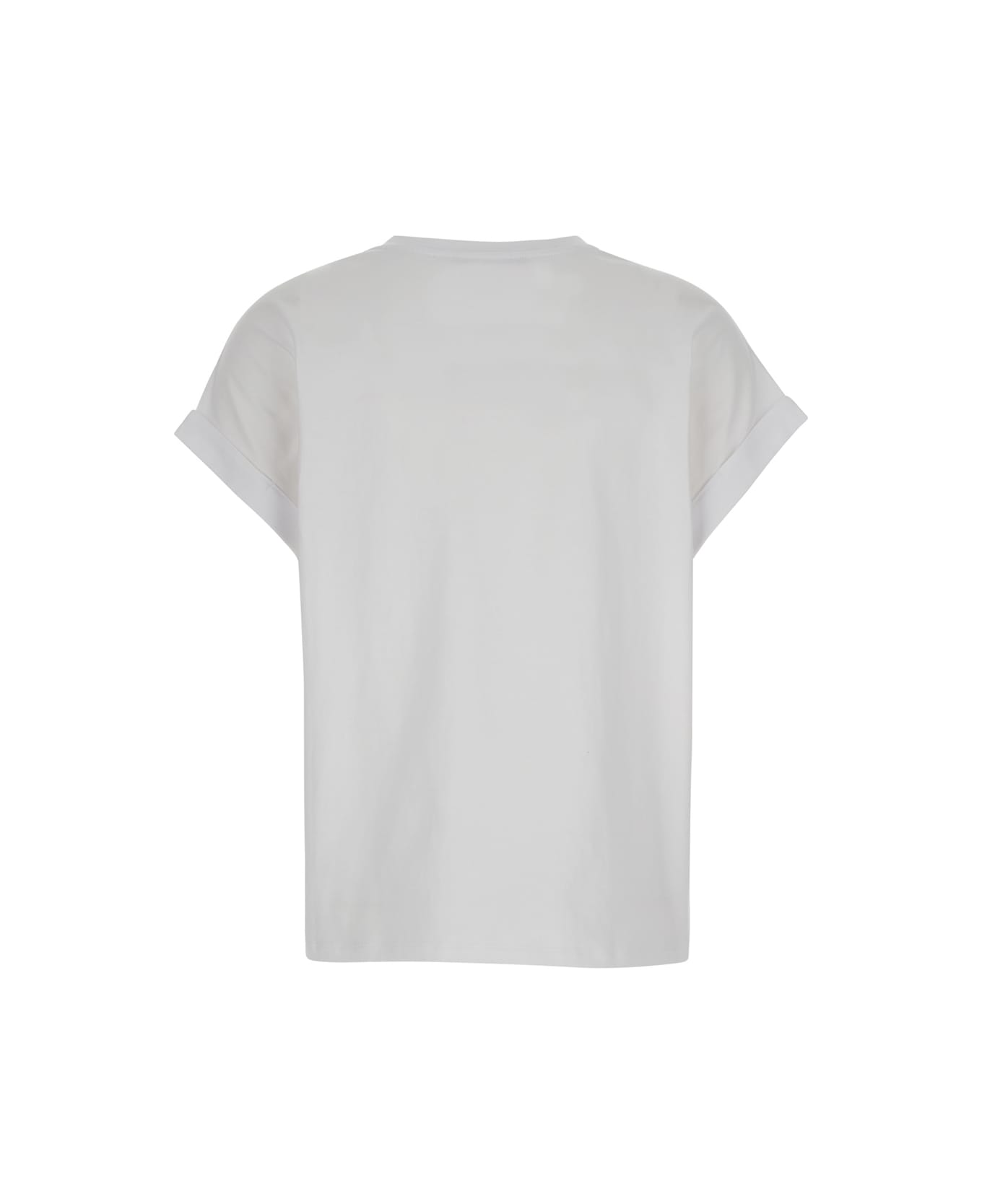 TwinSet White T-shirt With Logo Placque In Cotton Woman TwinSet - WHITE