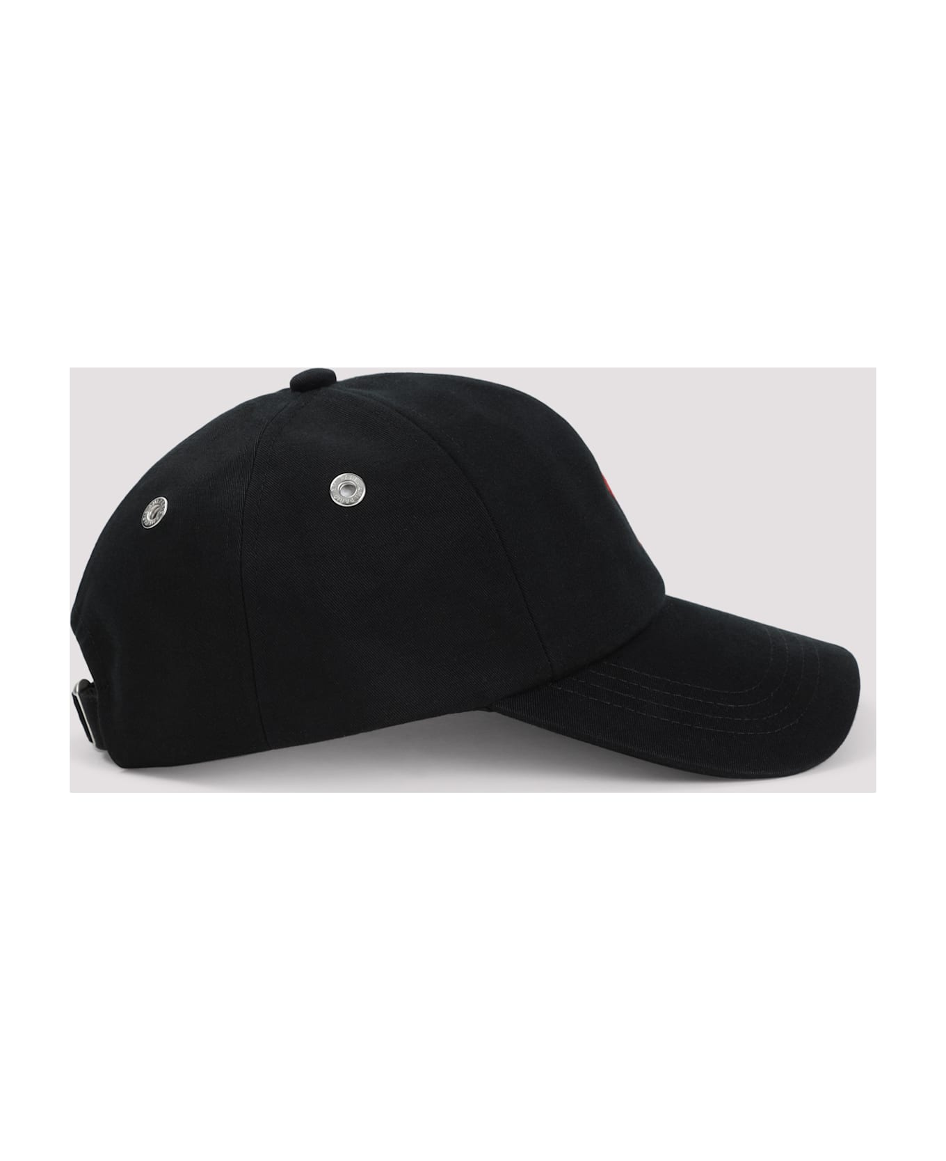 Ami Alexandre Mattiussi Red Adc Embroidery Hat - Black