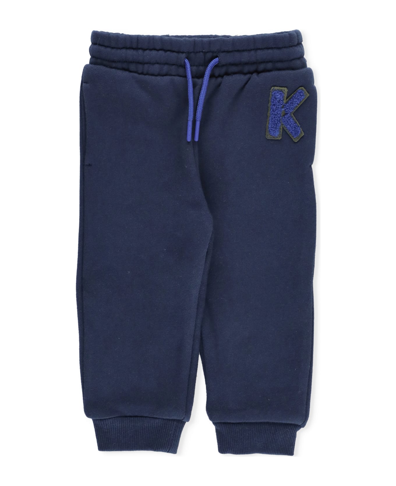 Kenzo Kids Cotton Sweatpants - Blue ボトムス