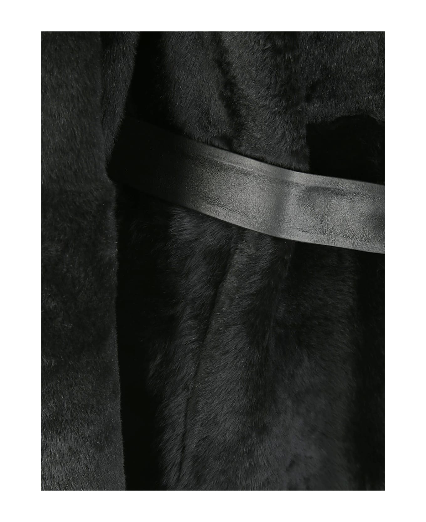 Desa 1972 Reversible Shearling Coat - BLACK