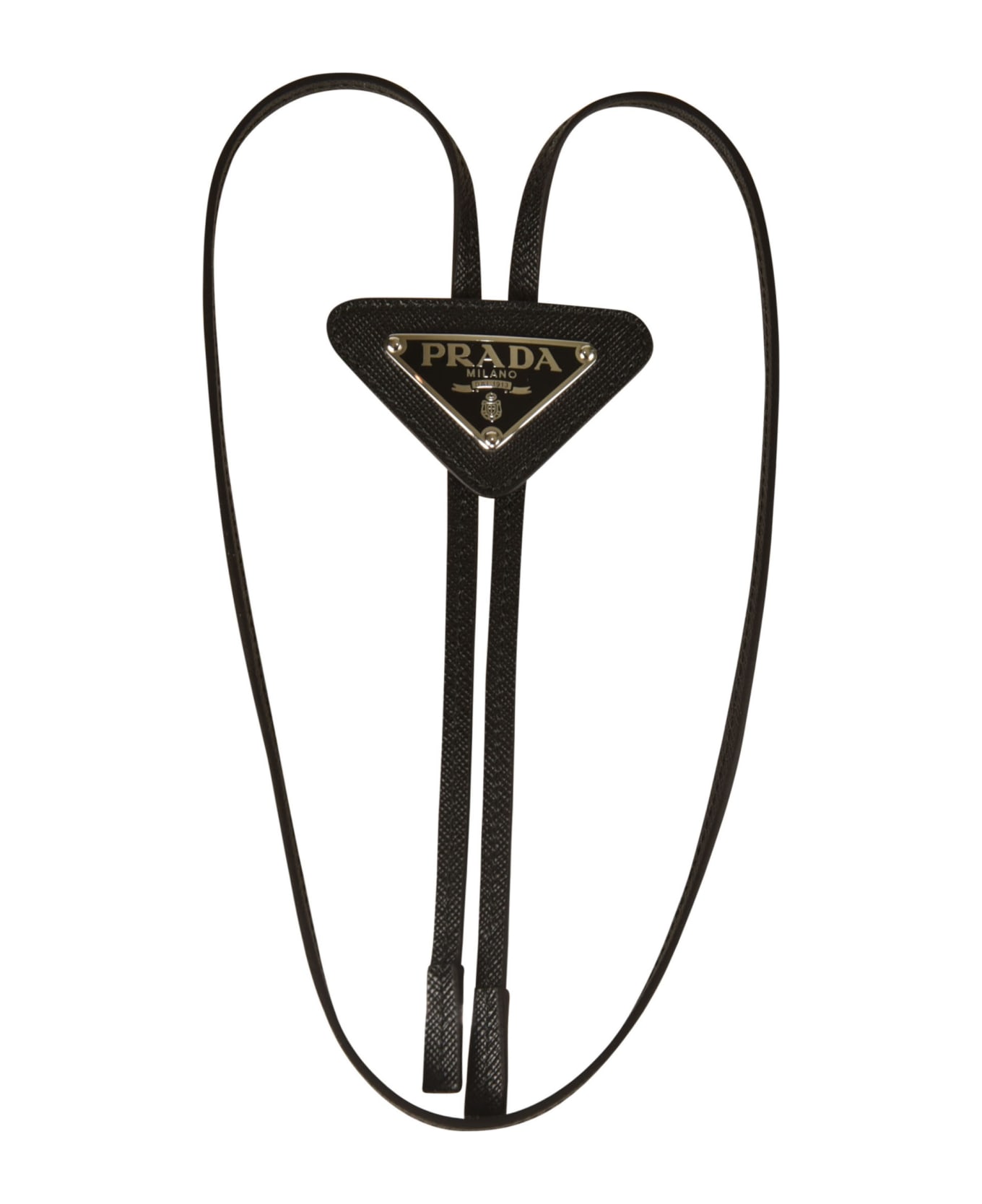 Prada Triangle Logo Bolo Tie - NERO