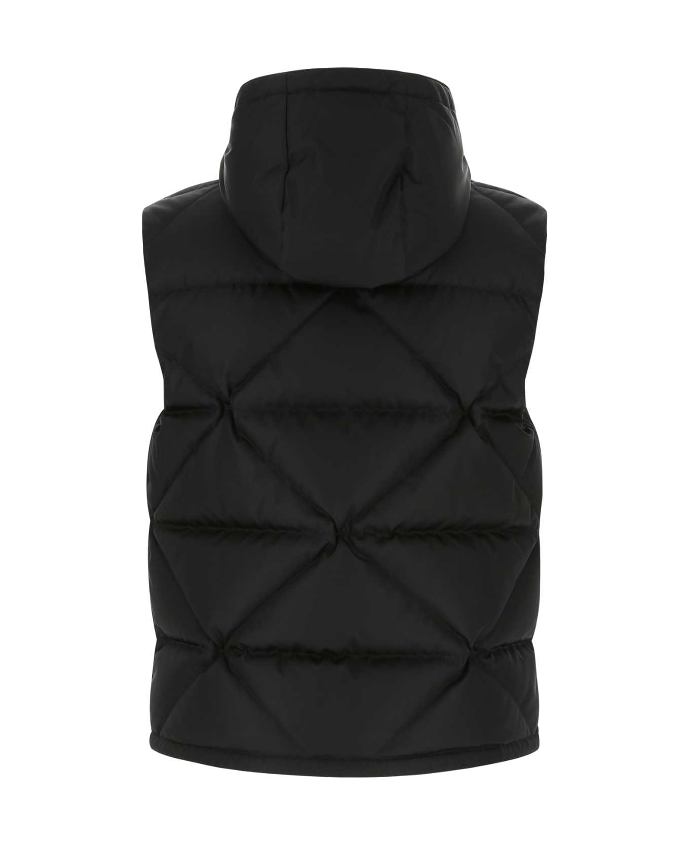 Prada Black Re-nylon Sleeveless Down Jacket - F0002 ベスト