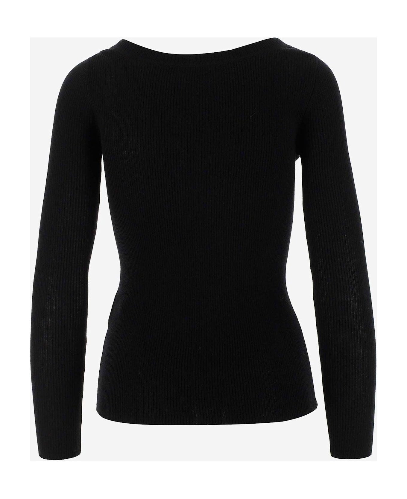 Parosh Slim-fit Knitted Jumper - Black