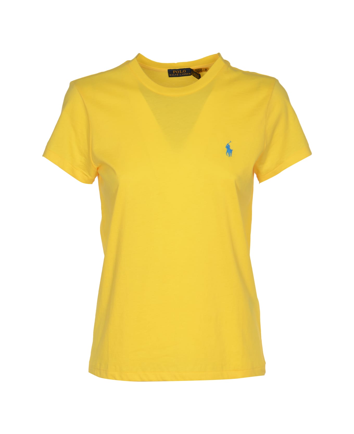 Polo Ralph Lauren Logo Embroidered Regular T-shirt - Yellow Tシャツ
