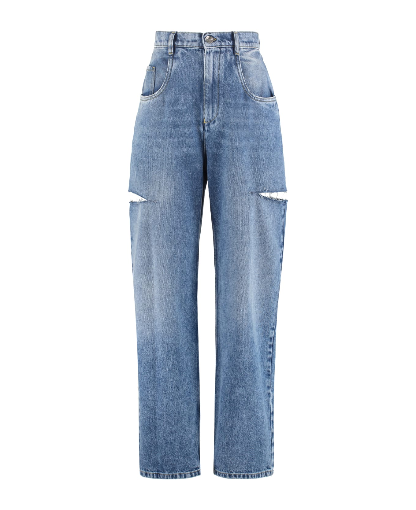 Maison Margiela Side Slit 5 Pockets Jeans - Blue デニム