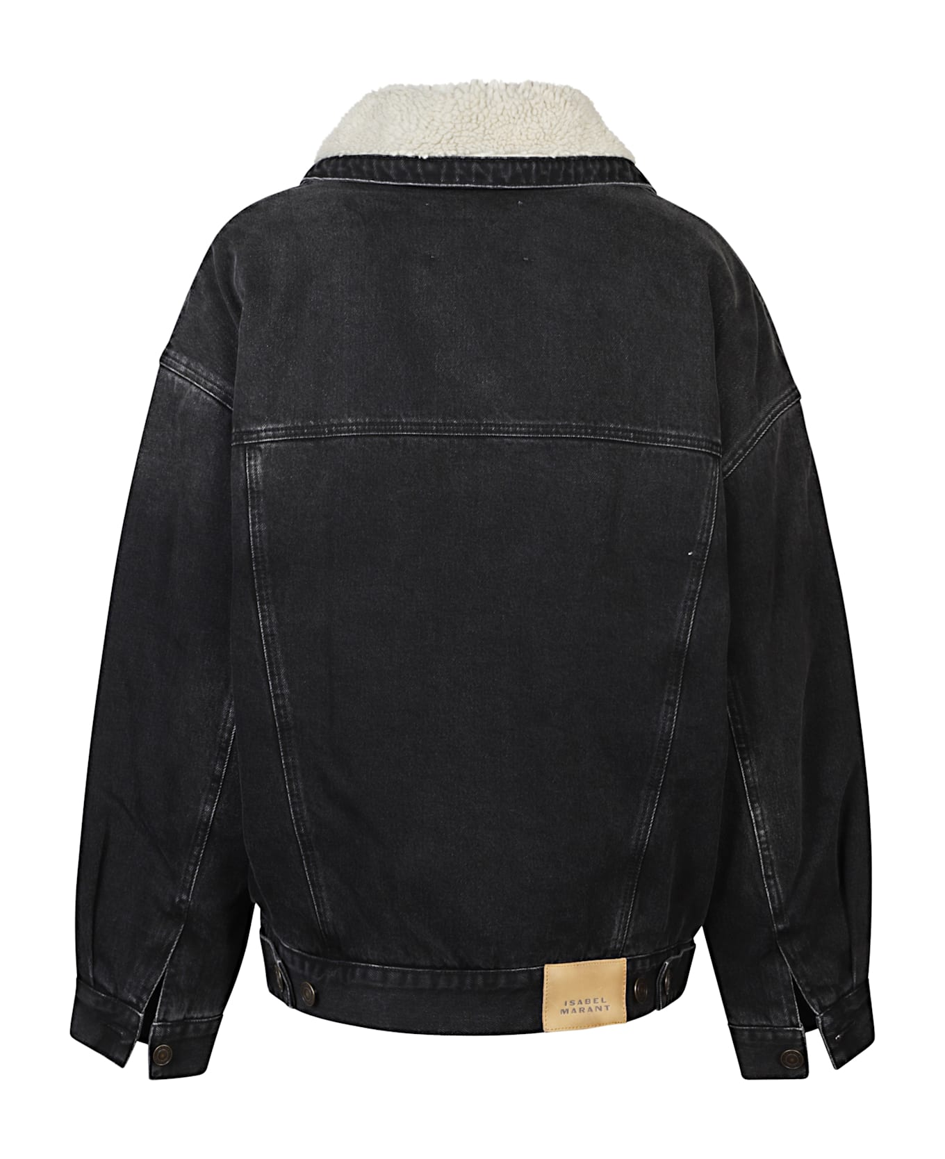 Isabel Marant Pimia Denim And Faux Fur Jacket - Black