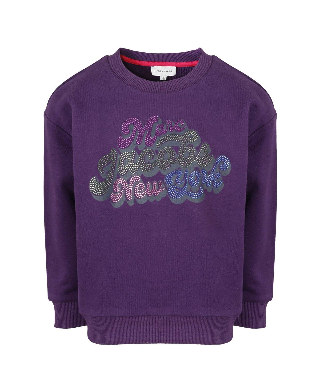 Little Marc Jacobs Embellished Crewneck Sweatshirt - Malva