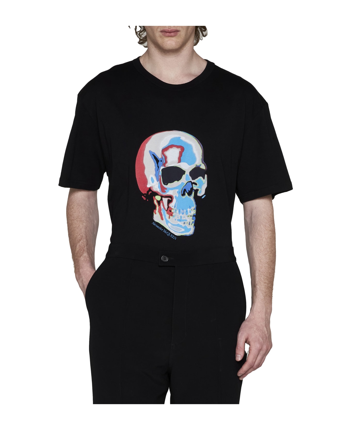 Alexander McQueen Skull Print T-shirt - Black mix