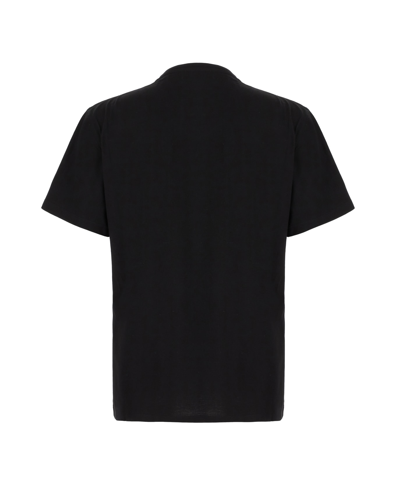 Alexander McQueen Flocked 
skull
 T-shirt - BLACK WHITE
