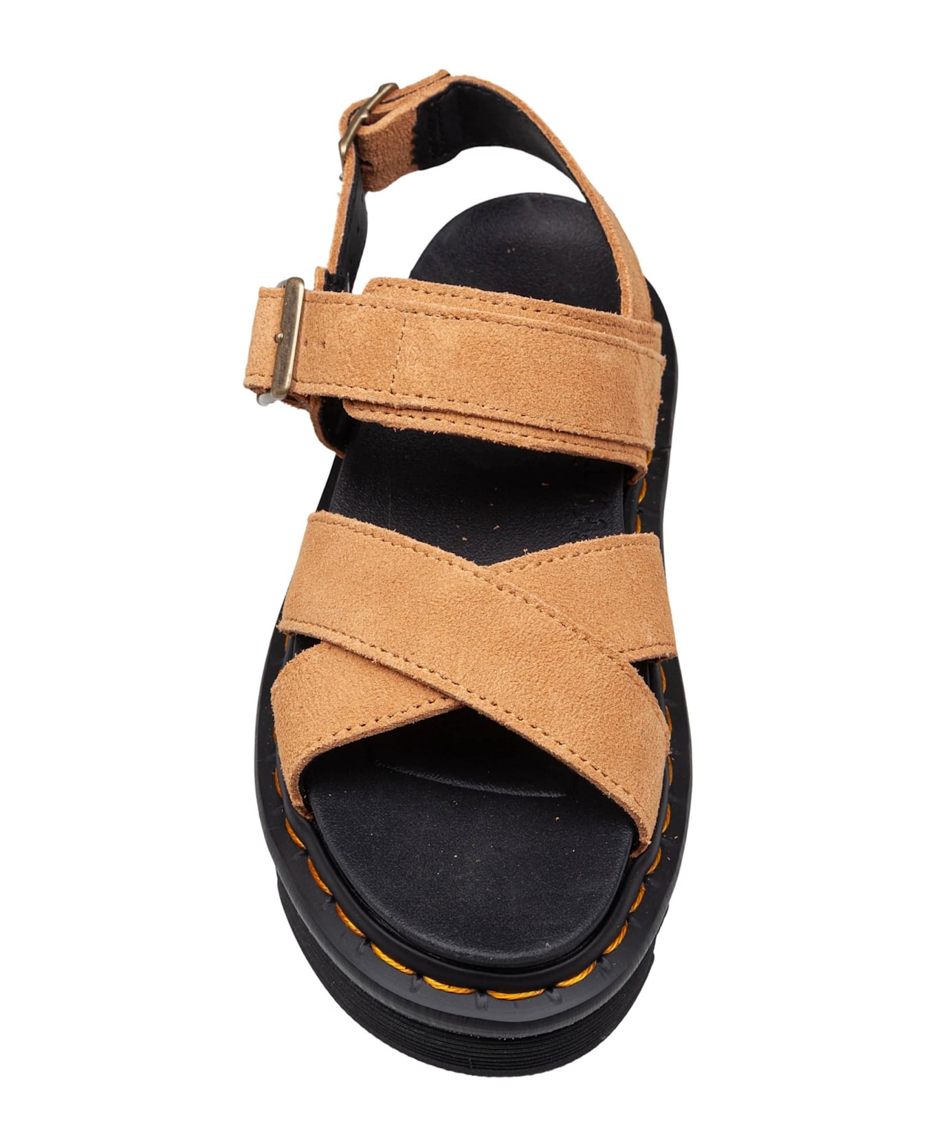 Dr. Martens Dr.martens Voss Ii Tan Suede Sandal Color Tan - Tan