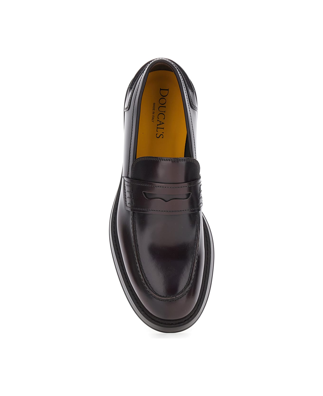 Doucal
s Dark Brown Leather Penny Loafers - TL01