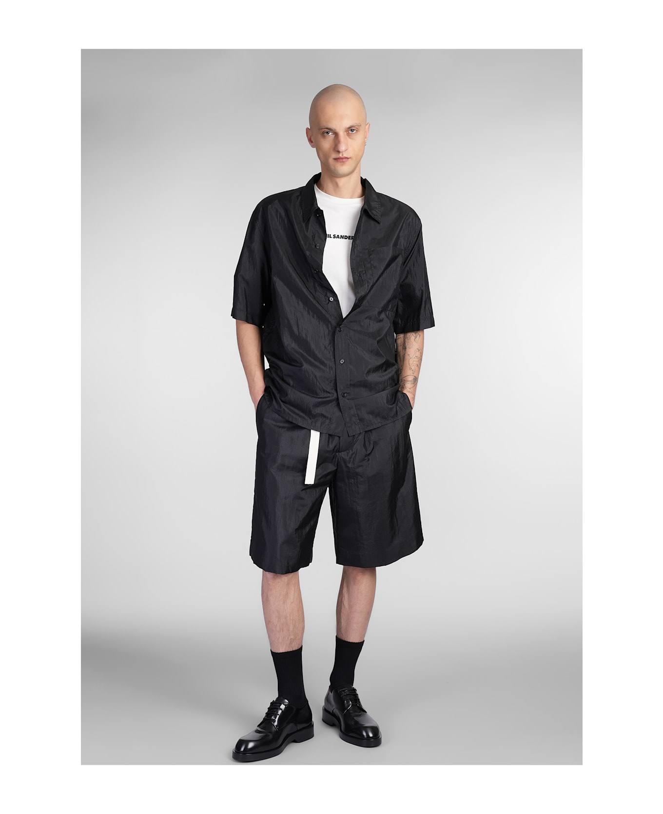 Jil Sander Shirt 165 Shirt In Black Polyamide - black