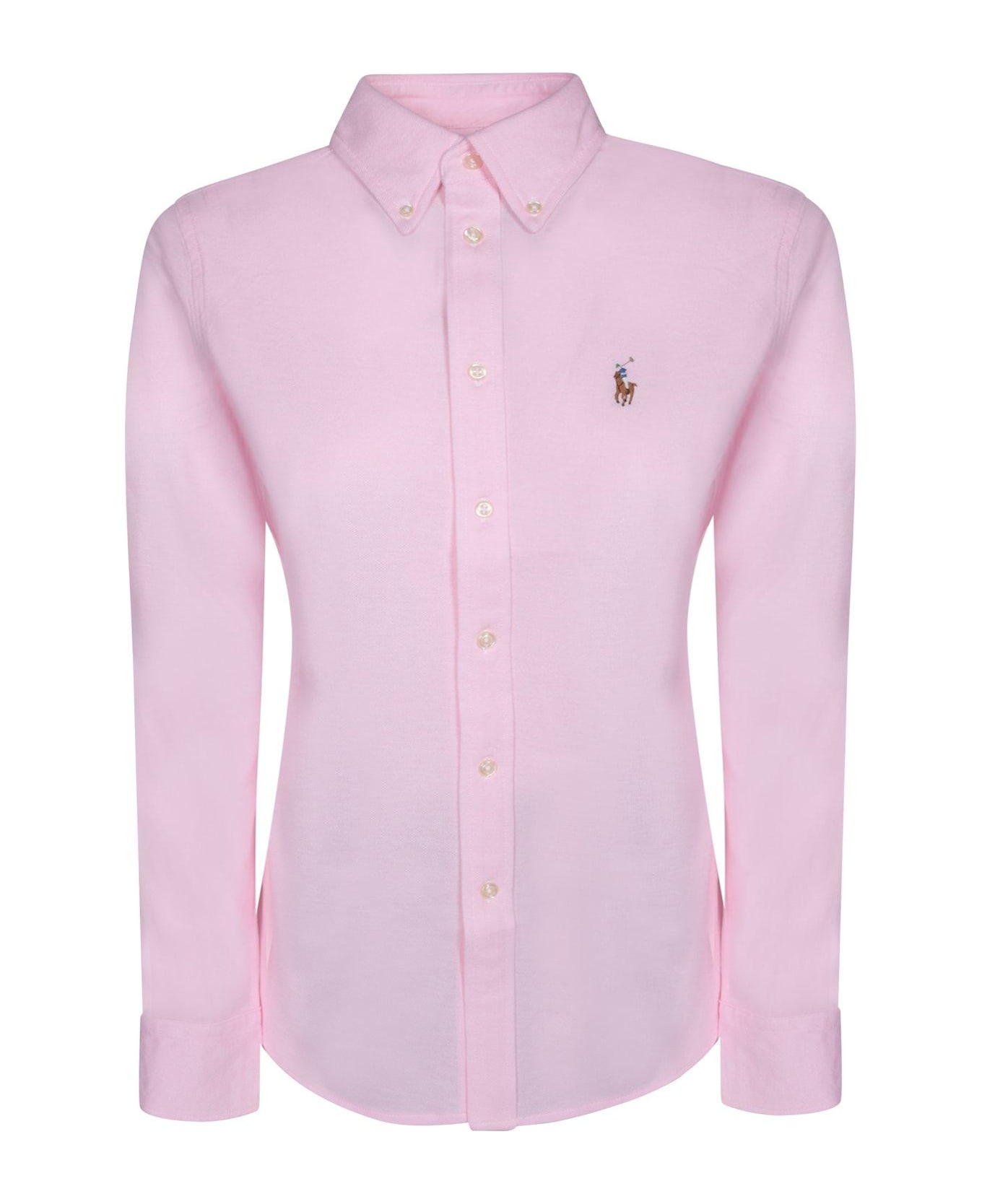 Polo Ralph Lauren Logo Embroidered Buttoned Shirt - Carmel pink