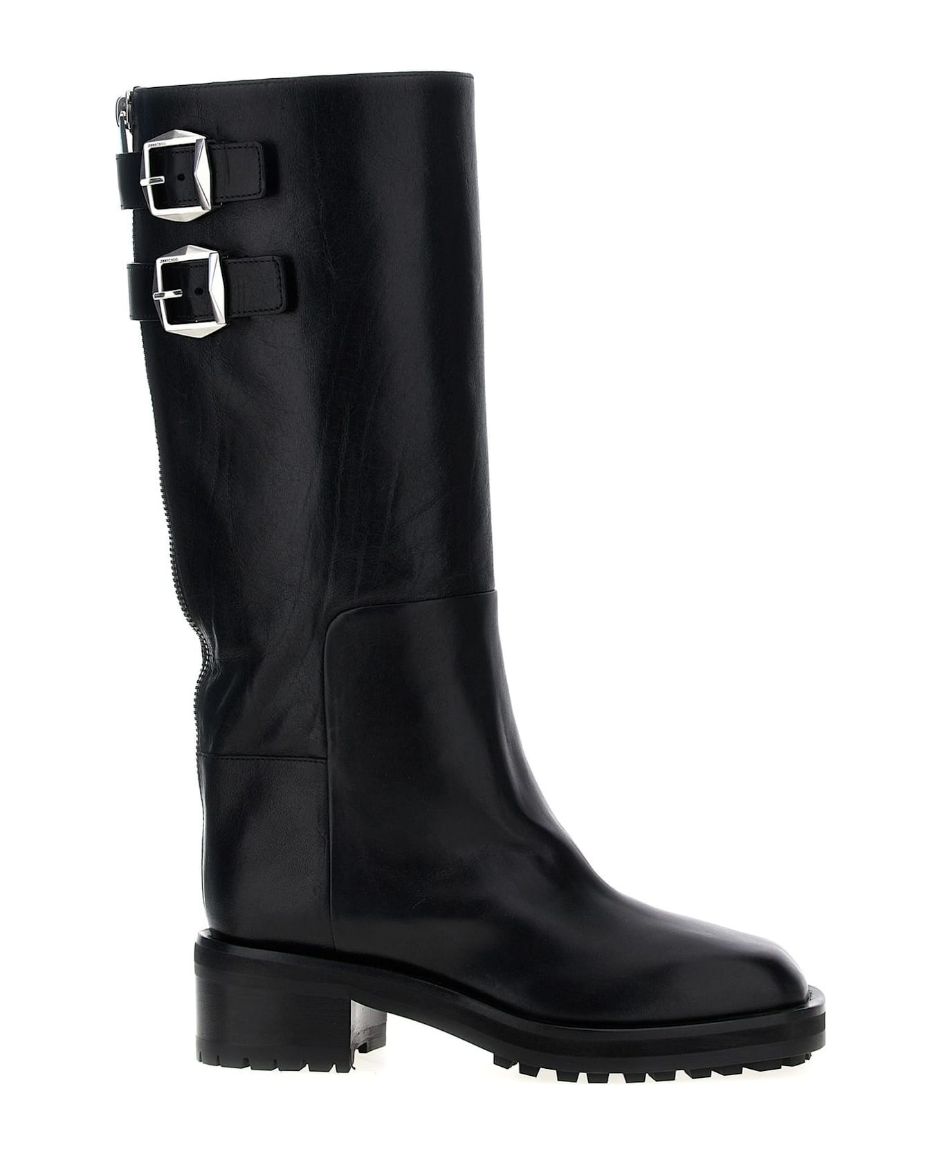 Jimmy Choo Brooklyn Buckle Boots - Black