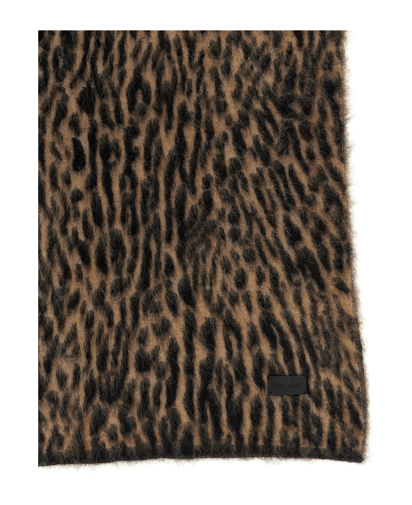 Saint Laurent Mohair Scarf - Brown
