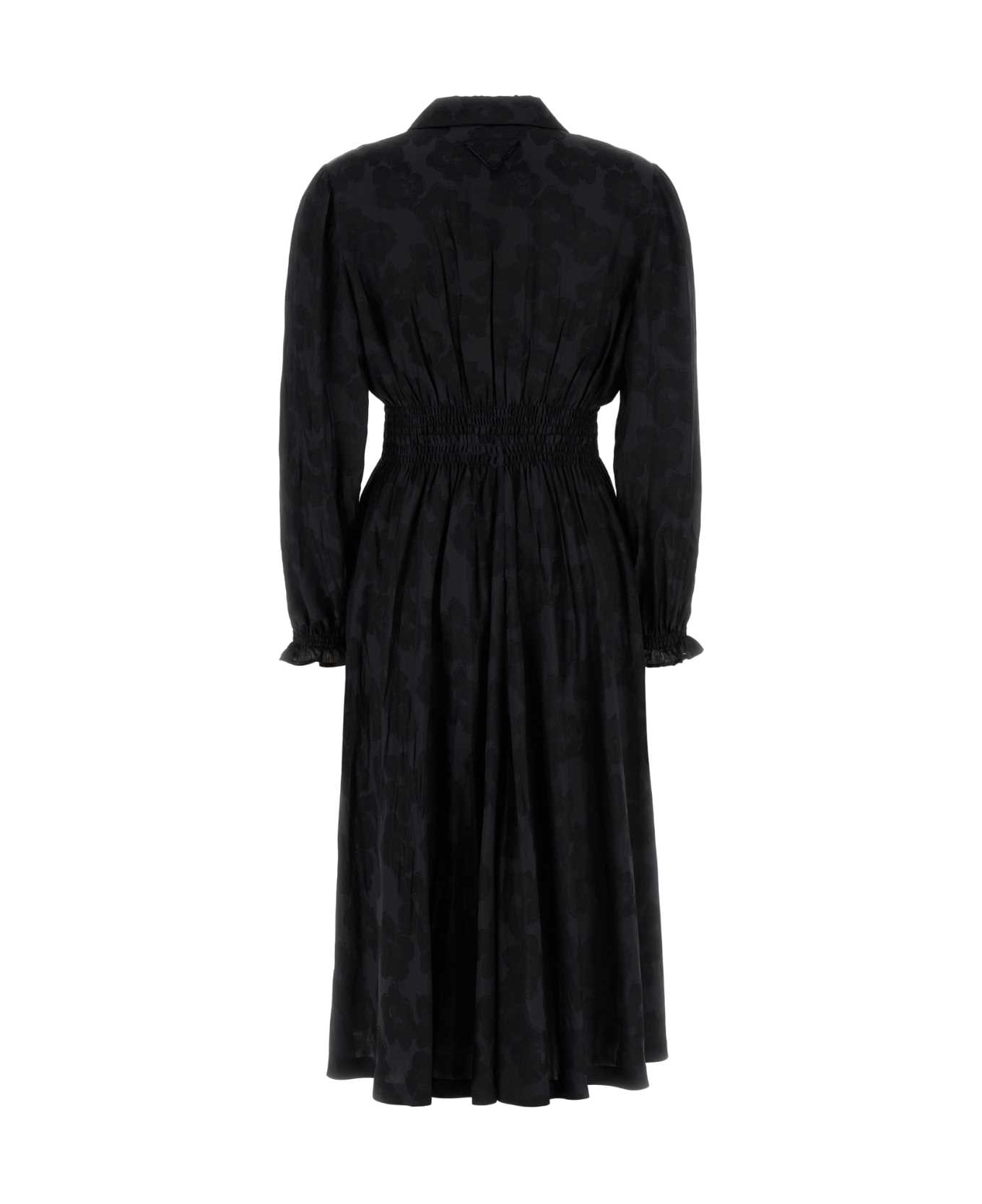 Prada Black Jacquard Dress - FUMO