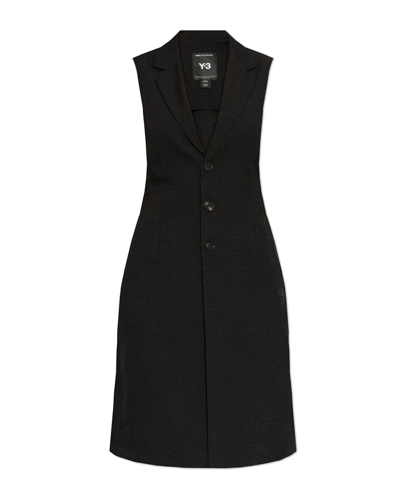 Y-3 Long Vest With Fringes - BLACK