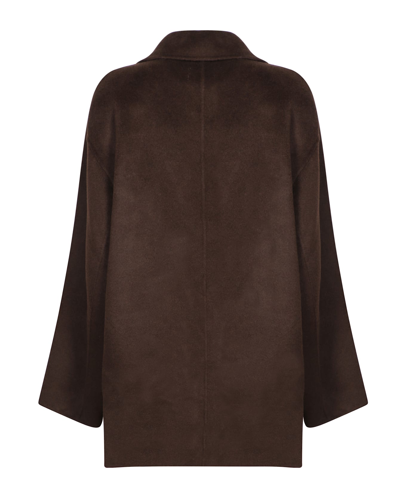 Loulou Studio Brown Short Cashmere Wool Coat - Brown