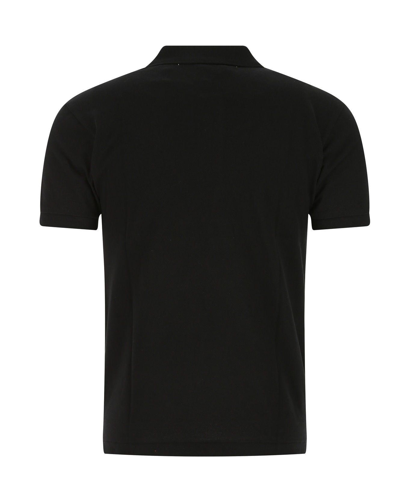Comme des Garçons Play Black Piquet Polo Shirt - Black