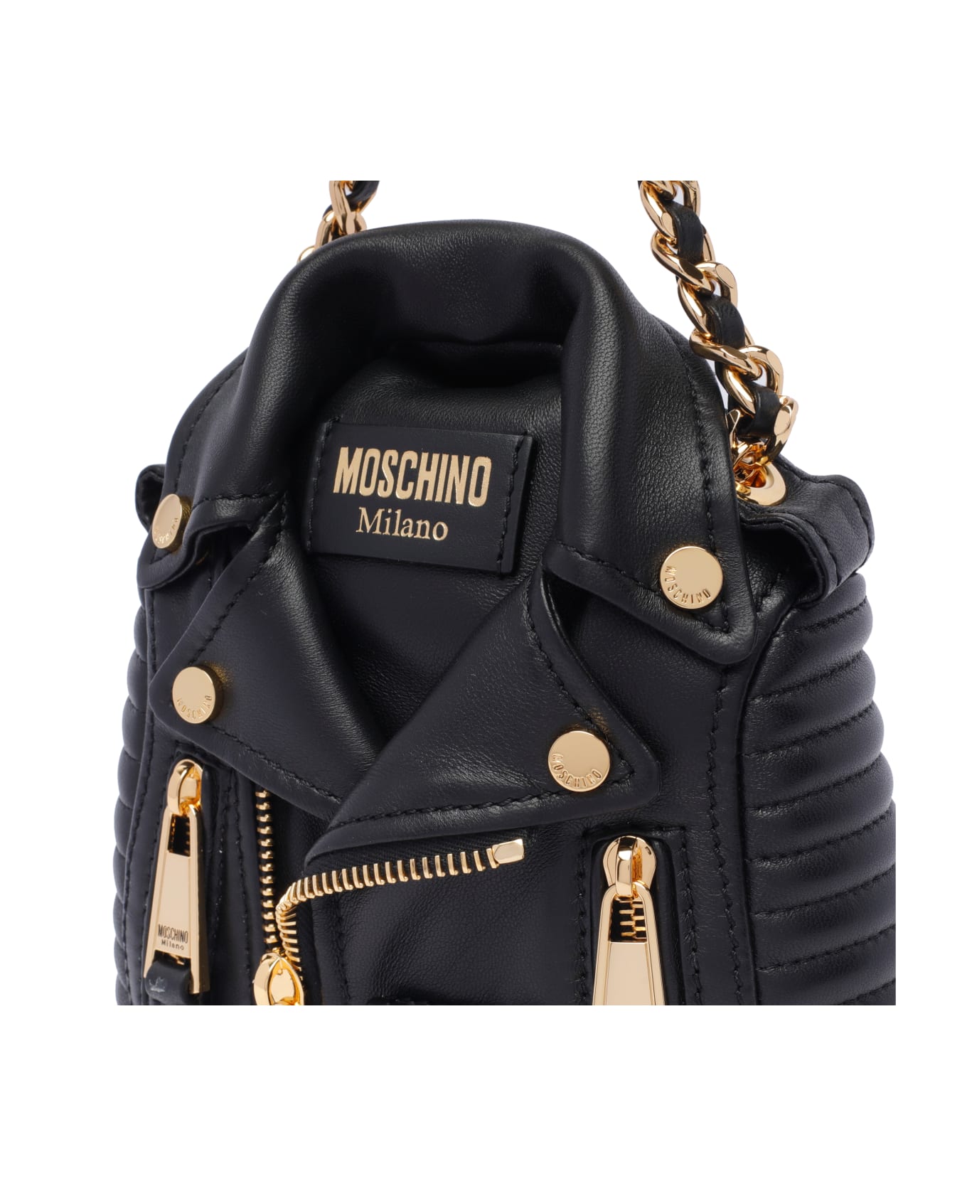 Moschino Biker Backpack - Black