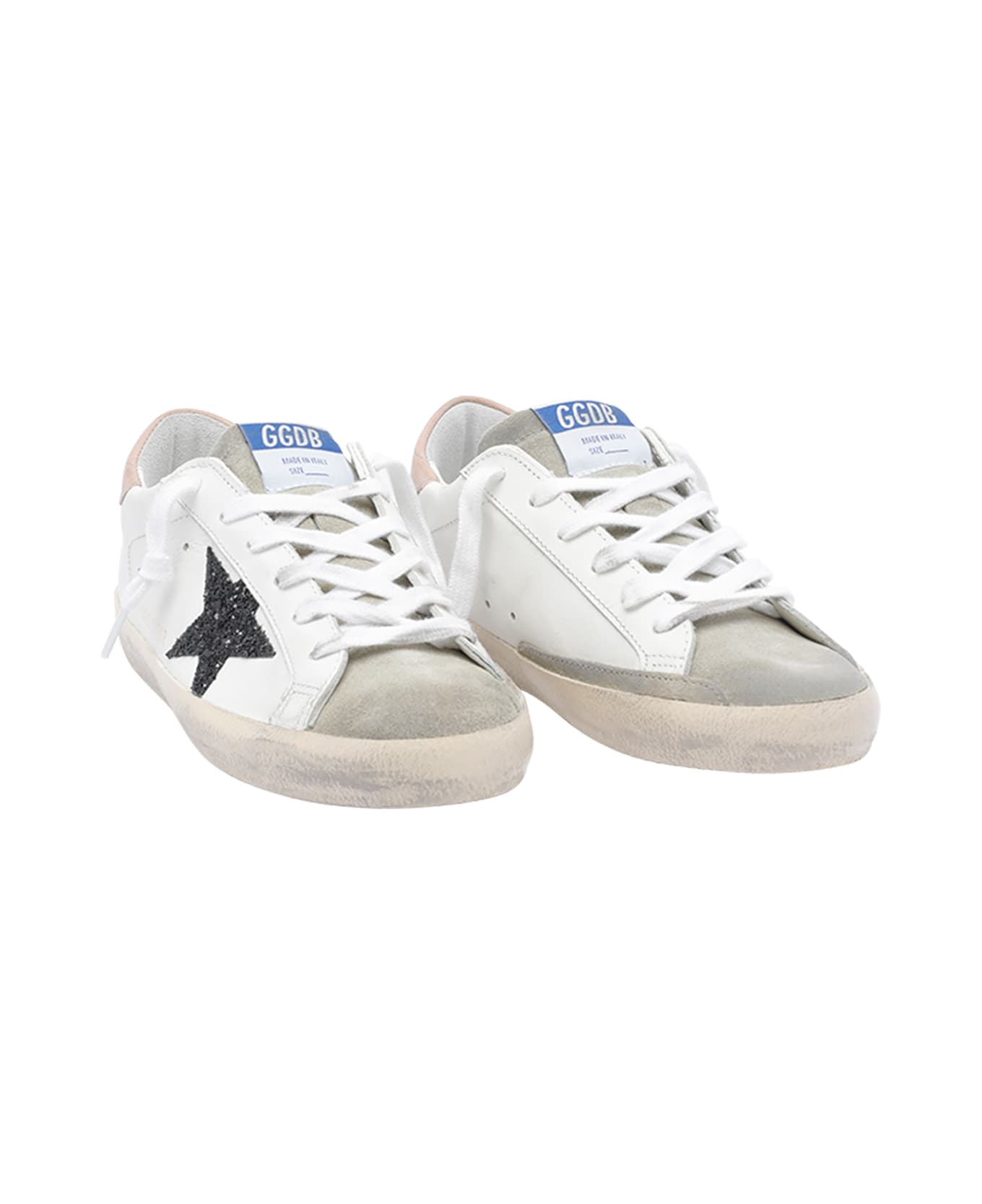 Golden Goose Superstar Sneakers - WHITE/TAUPE/BLACK/DOVE GREY