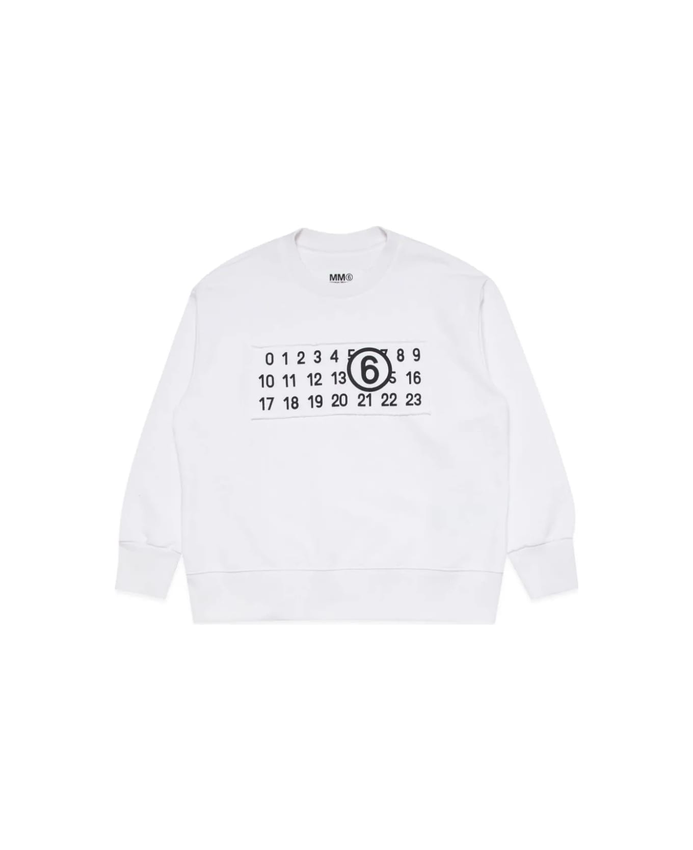 MM6 Maison Margiela Sweatshirt With Print - White ニットウェア＆スウェットシャツ