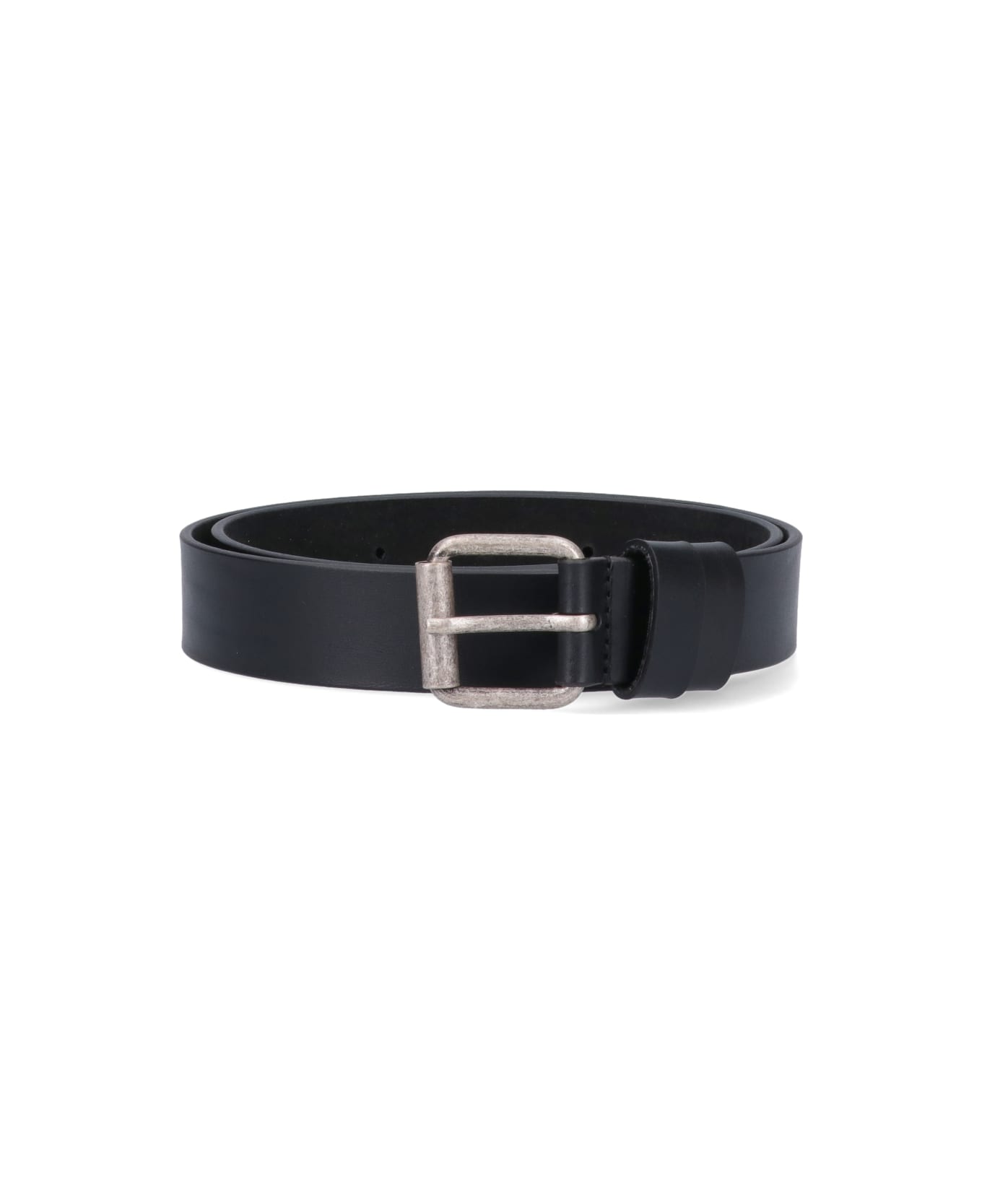 Aspesi Leather Belt - Black ベルト