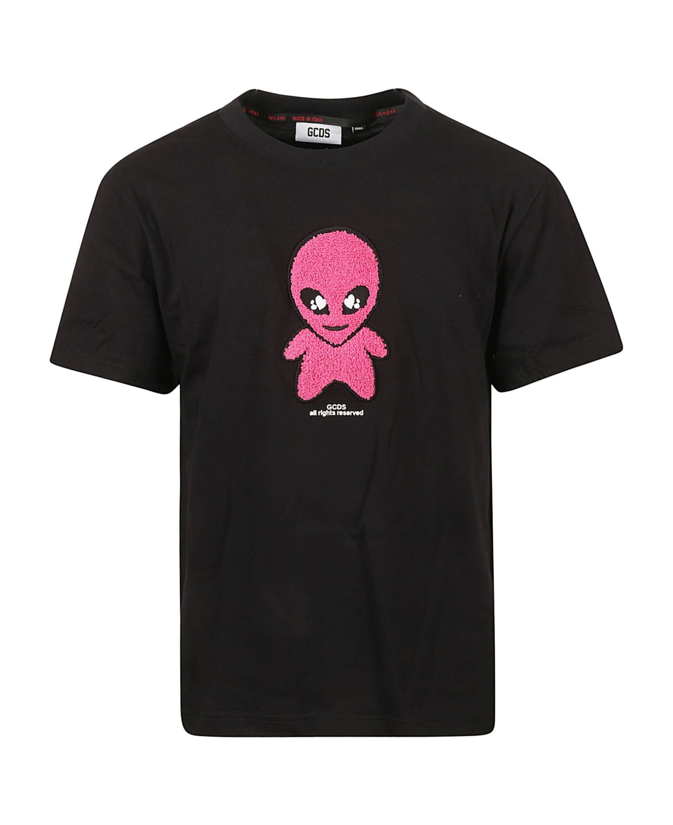 GCDS Alien Patched Regular T-shirt - Black