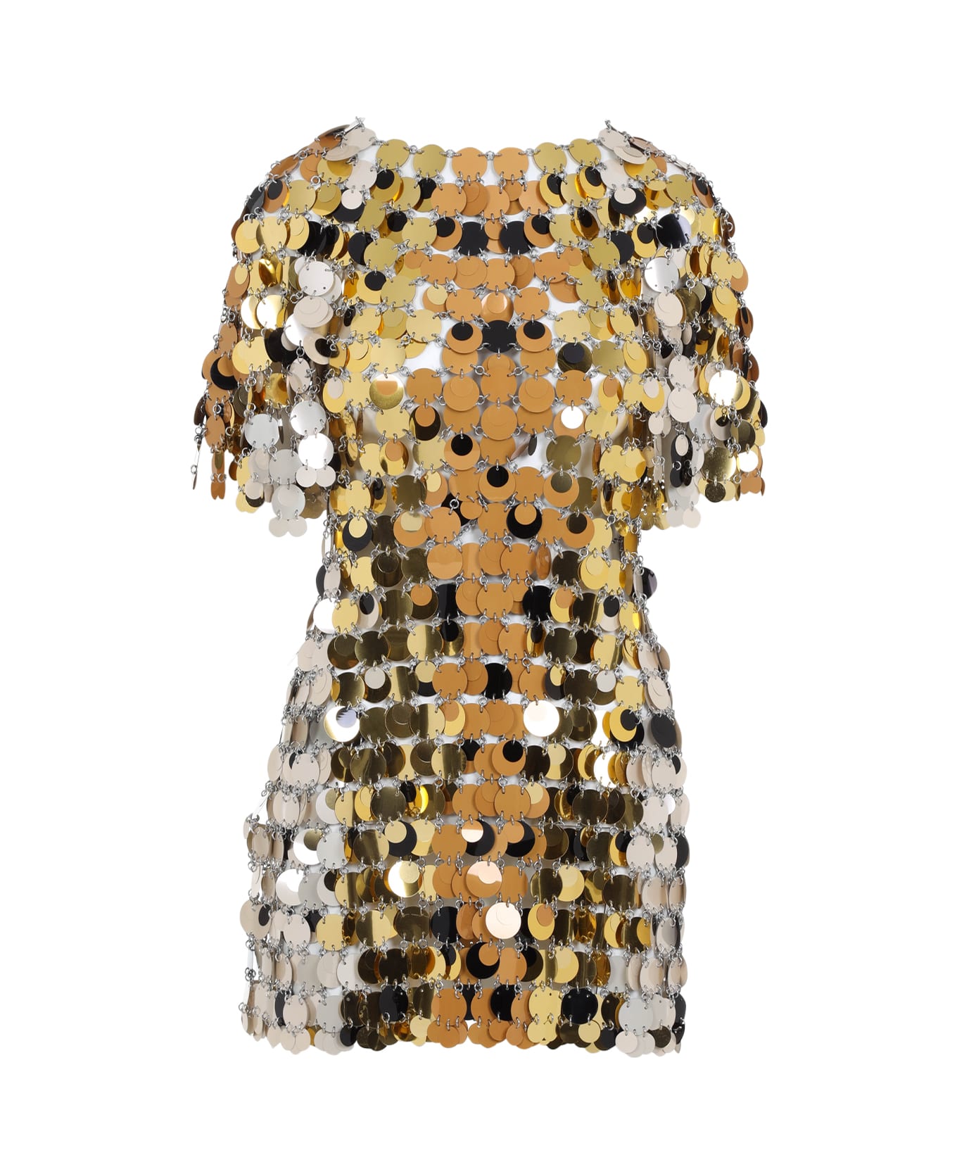 Paco Rabanne Polyester Mini Dress - GOLD