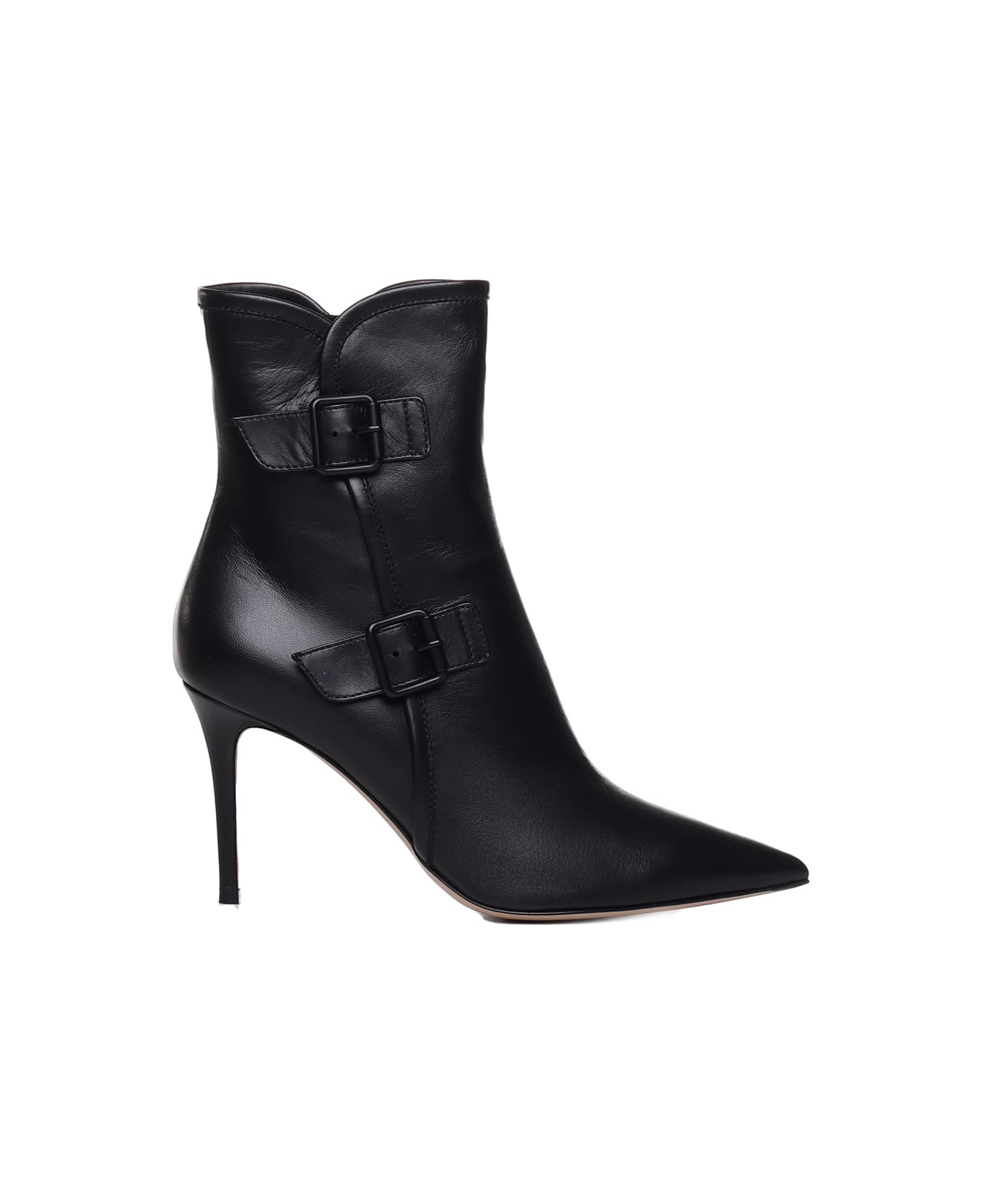 Gianvito Rossi Leather Ankle Boots With Buckles | Italist, ALWAYS LIKE ...