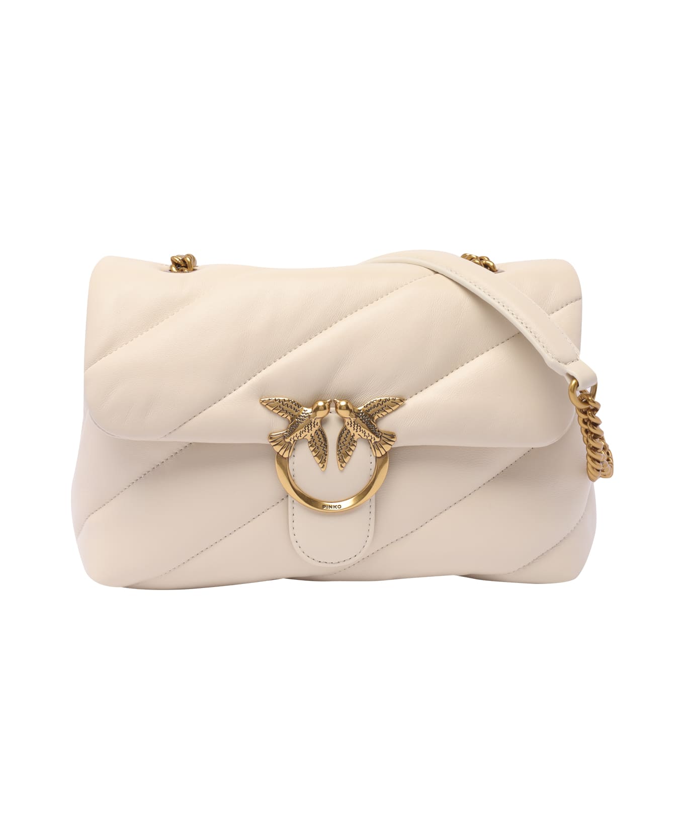 Pinko Classic Love Bag Puff Maxi Quilt - White