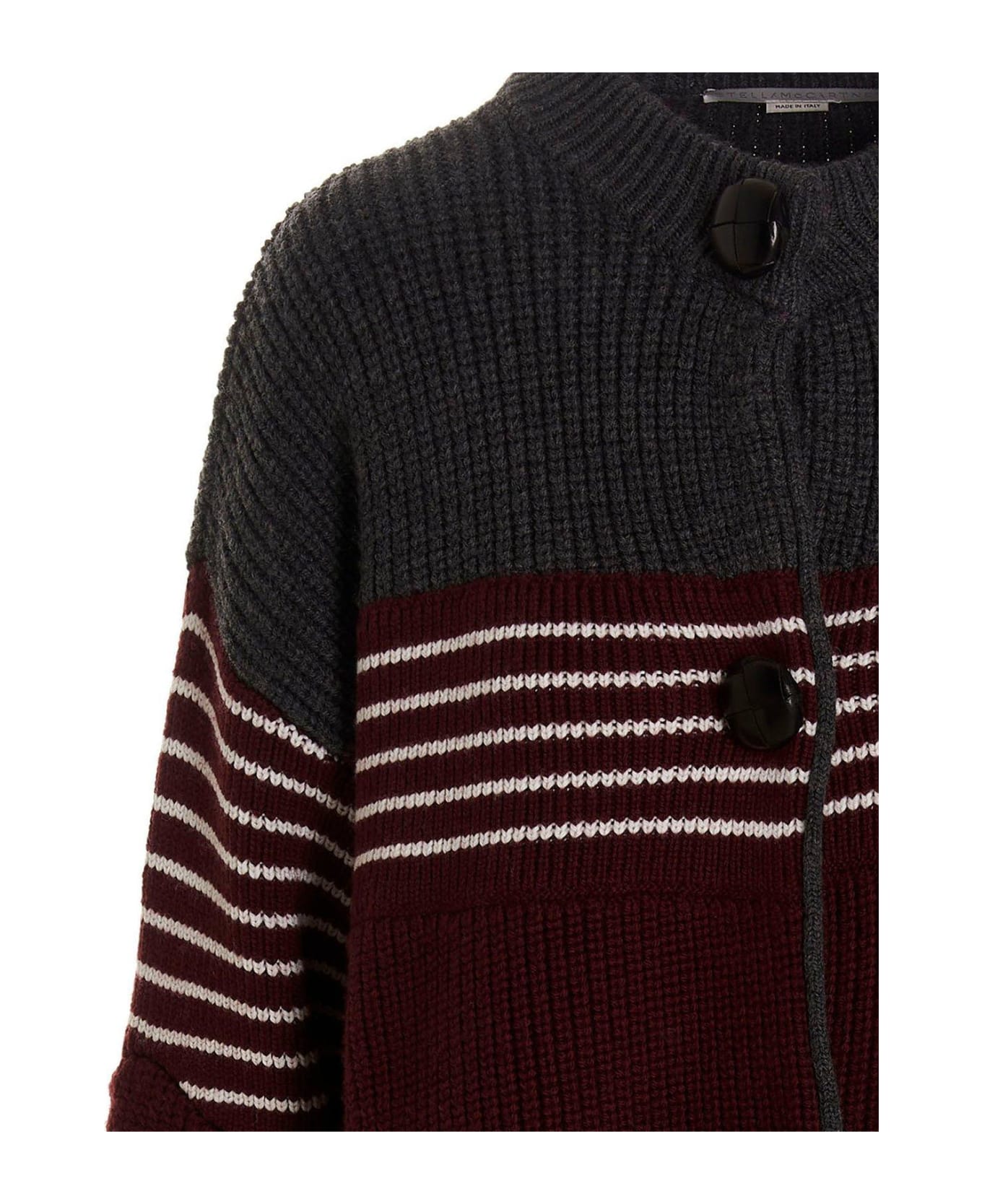 Stella McCartney Crewneck Buttoned Coat - MultiColour
