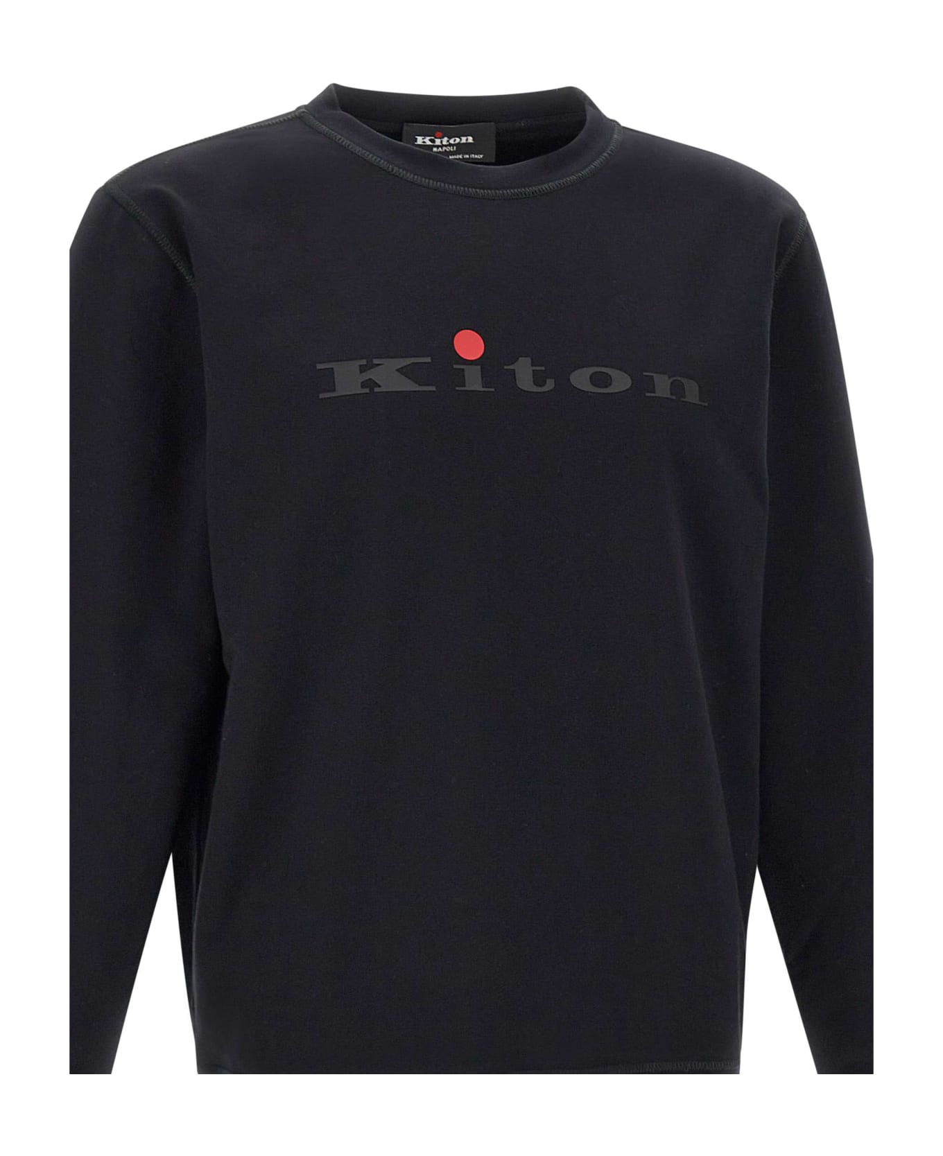 Kiton Cotton Sweatshirt - BLACK