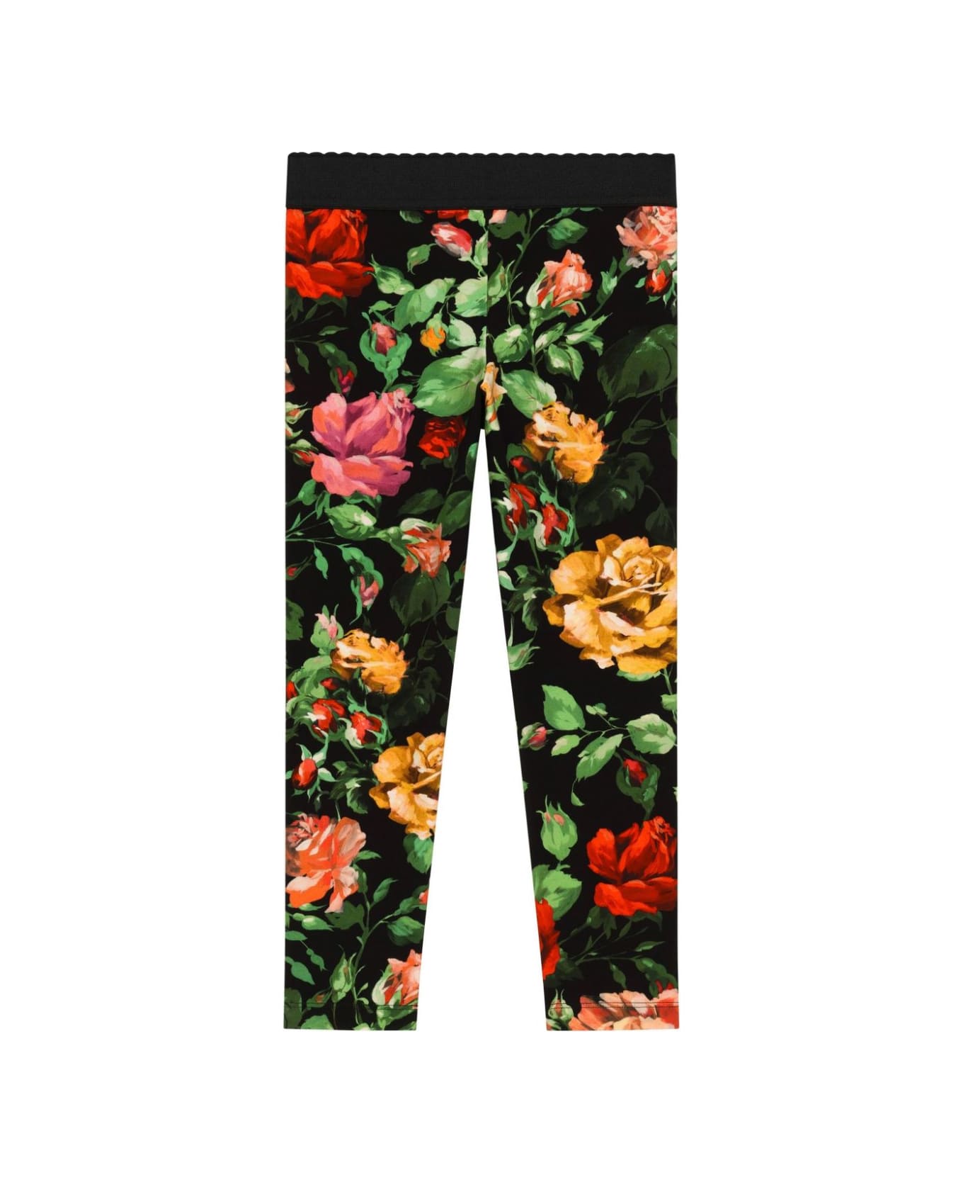 Dolce & Gabbana Leggings Con Stampa - Black