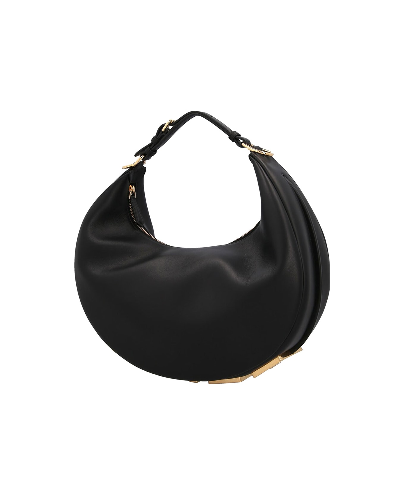 Fendi Hobo Shoulder Bag With Golden Logo | italist
