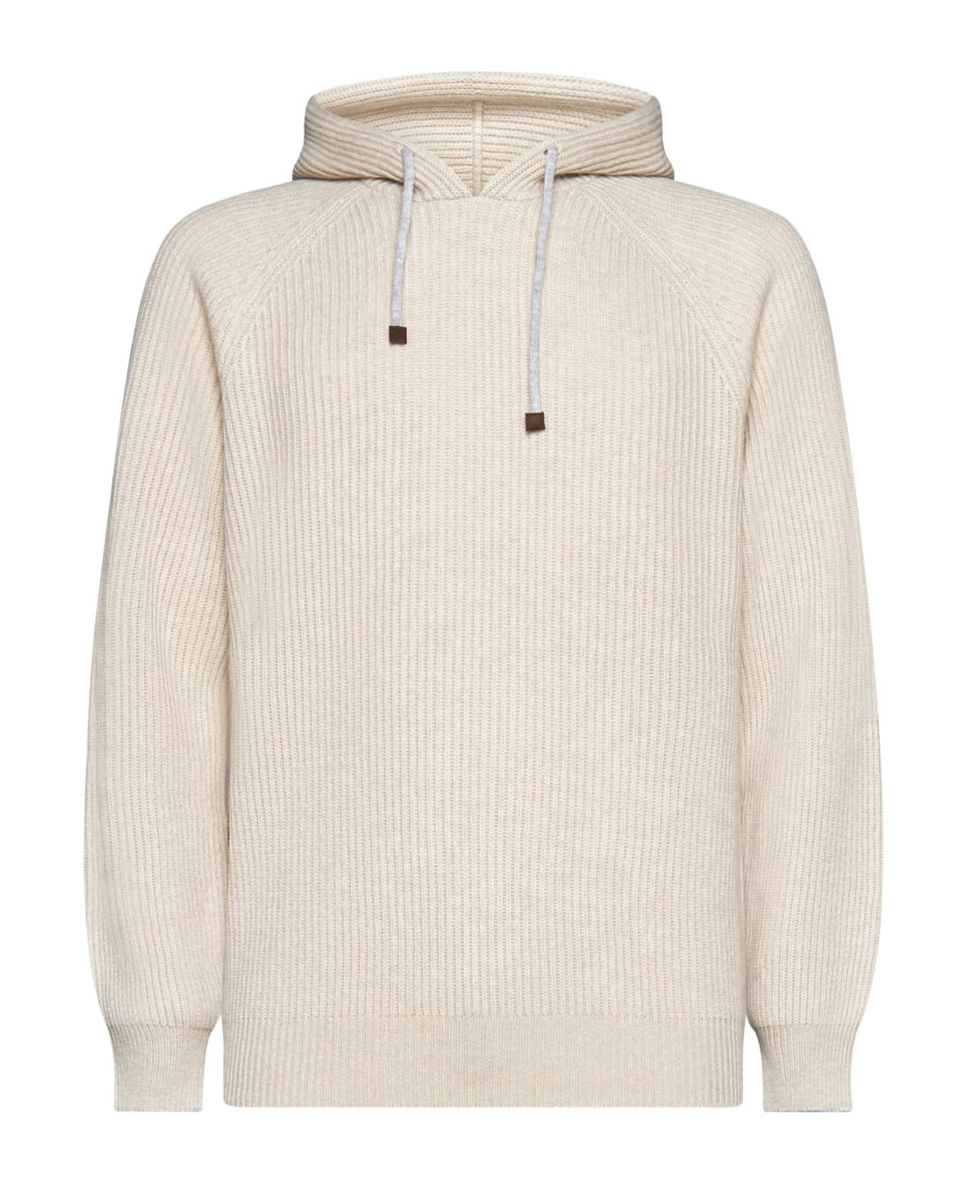 Brunello Cucinelli Sweatshirt Style In Cashmere Rib - Sand