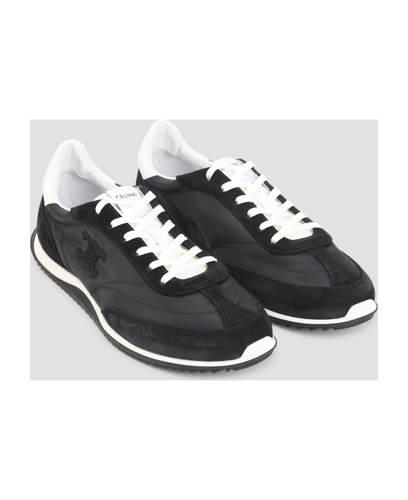 Celine Low Lace-up Sneakers With Triomphe - No Black