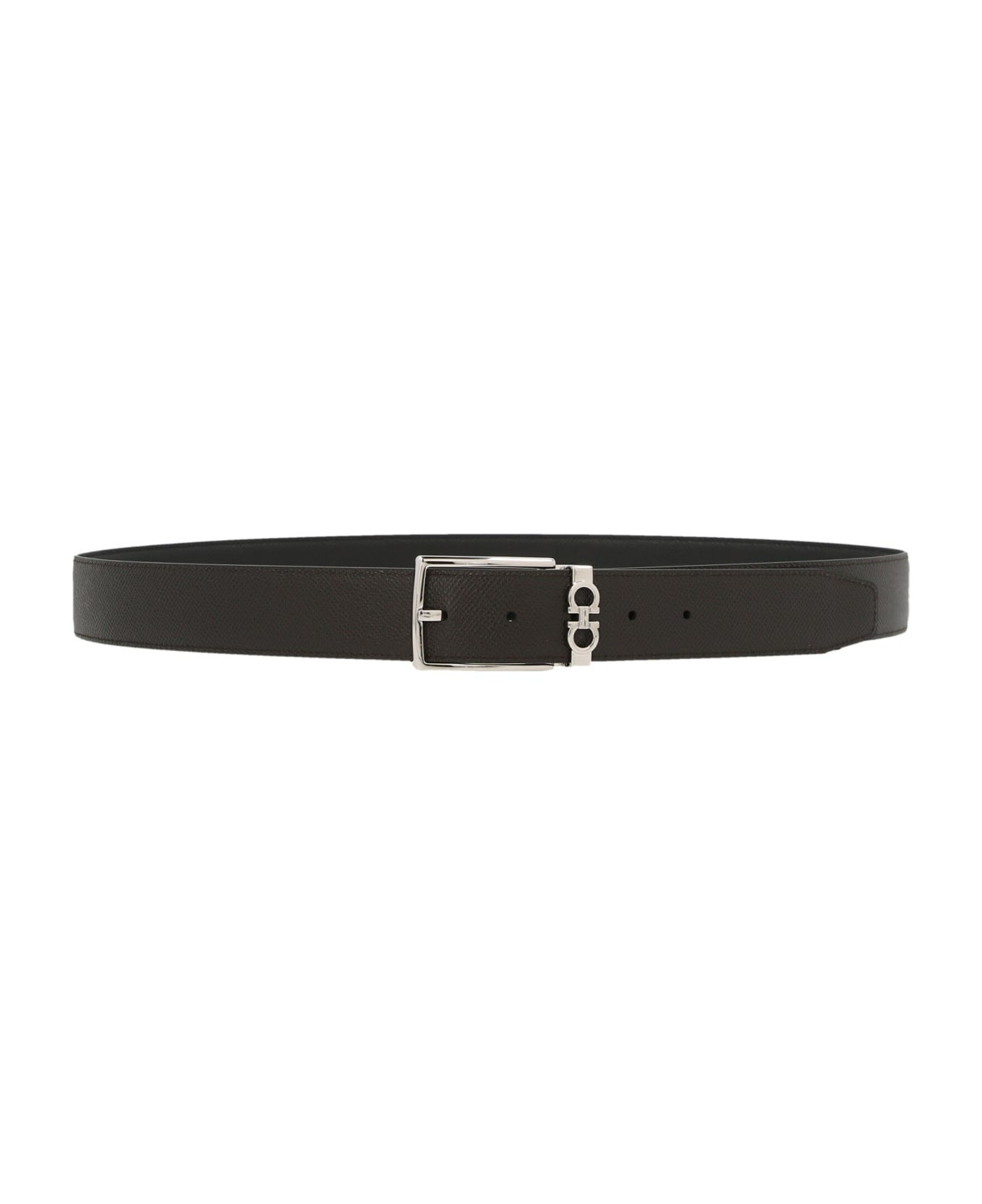 Ferragamo Reversible Leather Belt - BLACK/BROWN