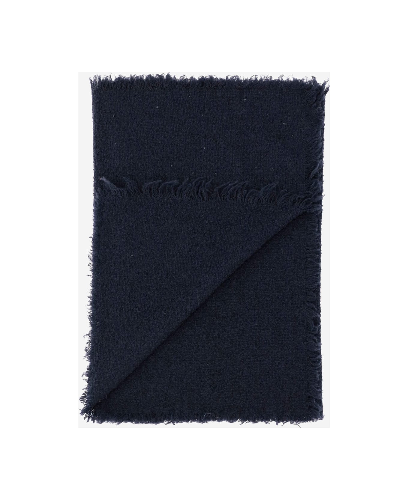 Faliero Sarti Altea Wool Blend Scarf With Sequins - Blue