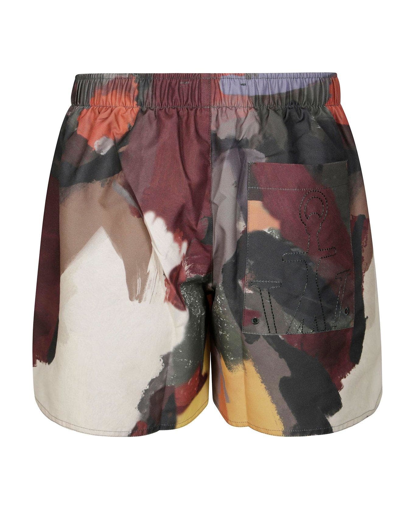 J.W. Anderson Abstract-printed Drawstring Swim Shorts - MultiColour