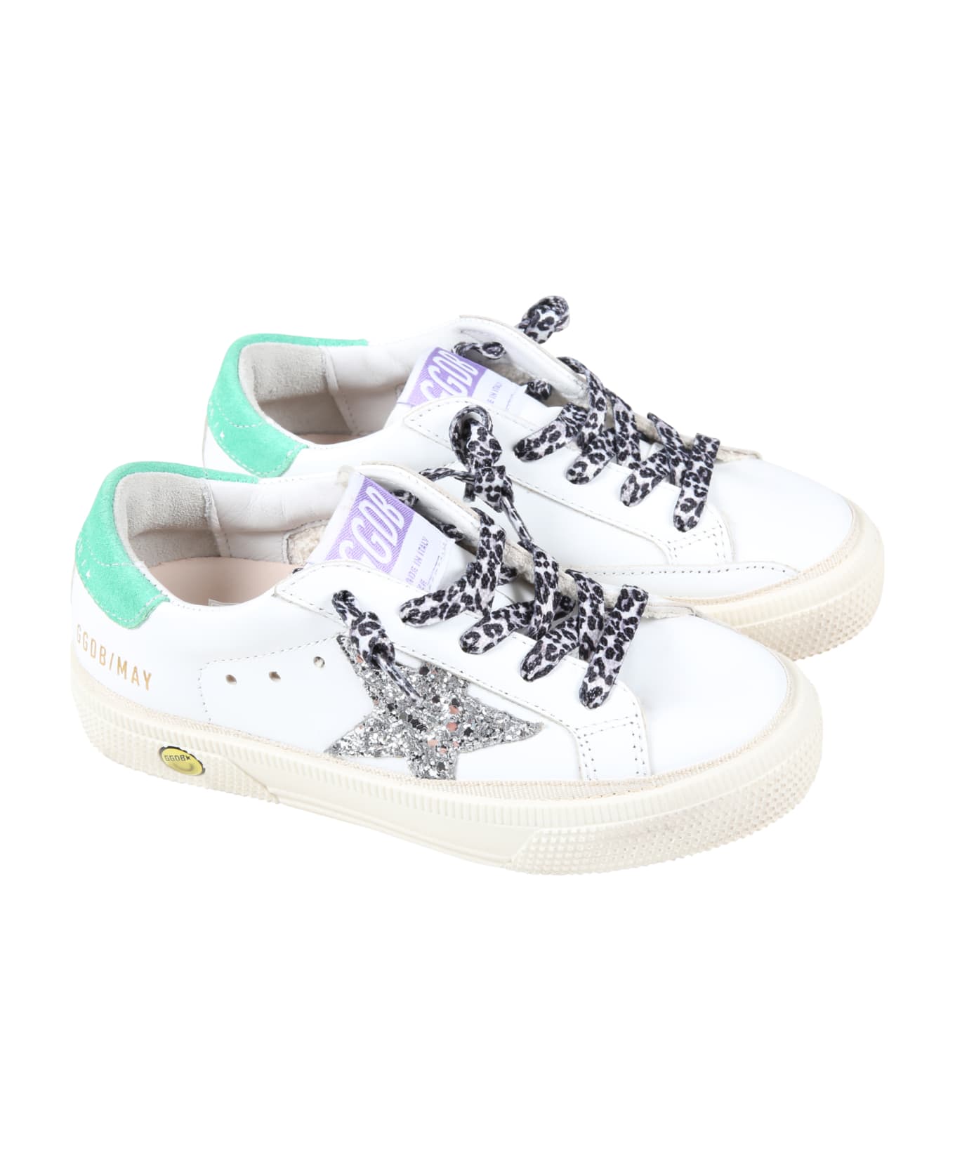 Golden Goose White ''may'' Sneakers For Girl With Logo - White