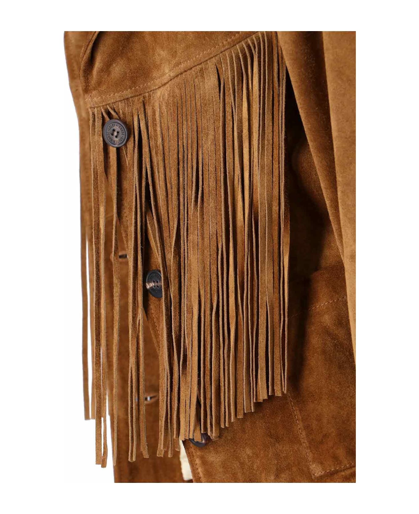Golden Goose Suede Jacket - Marrone