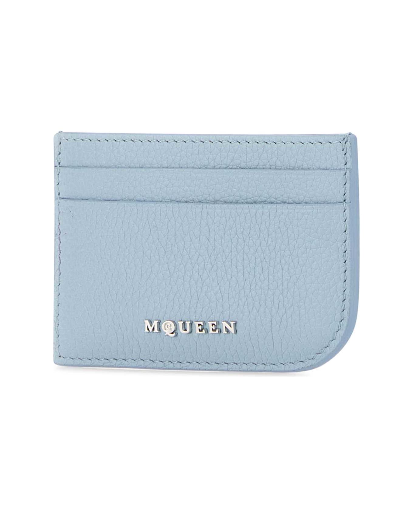 Alexander McQueen Light Blue Leather Card Holder - SHIRTINGBLUESILVER
