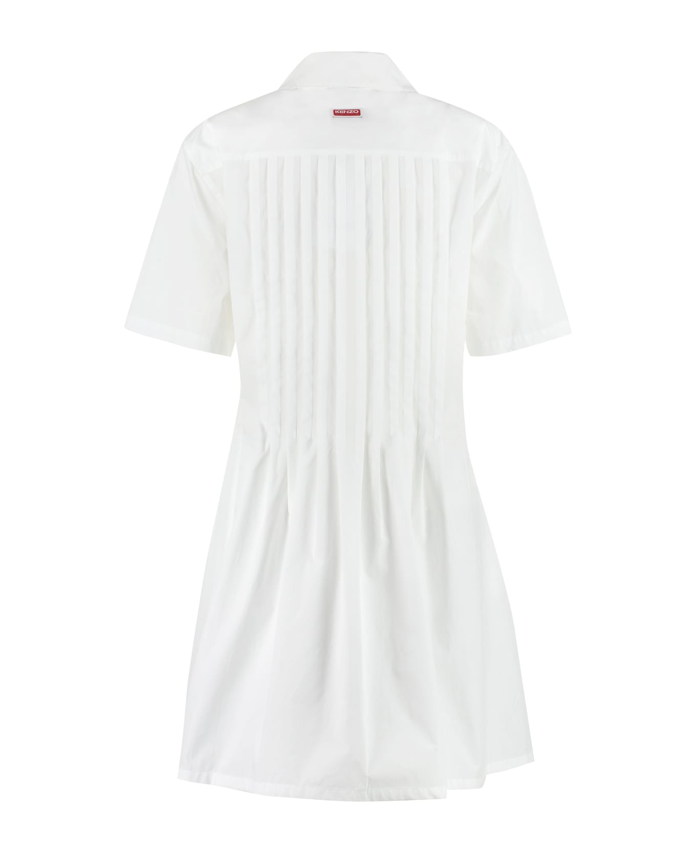 Kenzo Cotton Shirtdress - White ワンピース＆ドレス