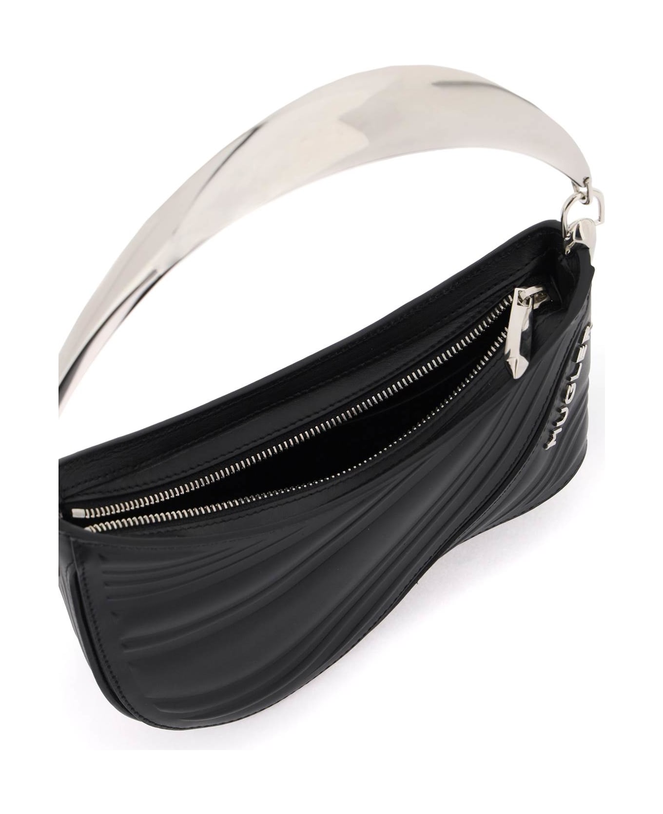 Mugler Spiral Curve 01 Handbag - BLACK (Black)